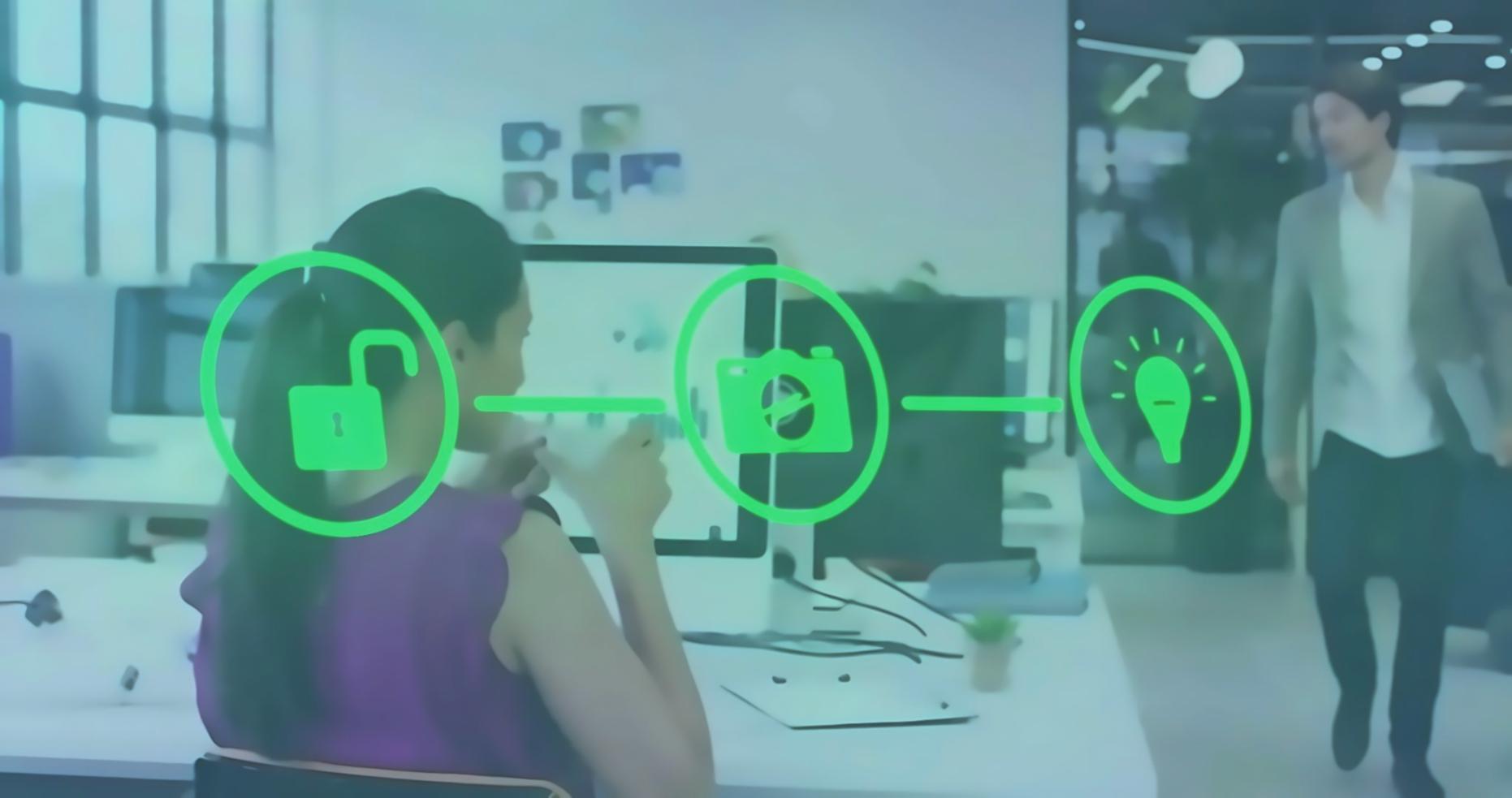 Students working on blockchain media projects in collaborative learning environment